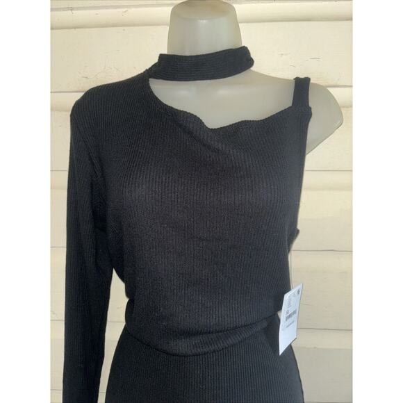 NWT LNA Free People Asymmetrical Sleeve Midi Length Dress Size M - Picture 2 of 10